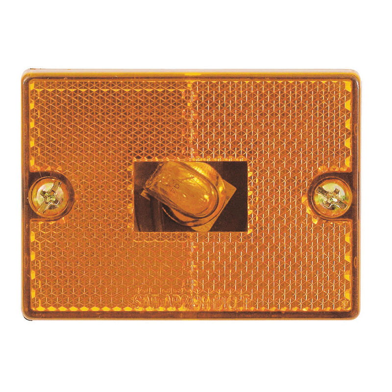 Optronics Square Reflector Trailer Marker/Clearance Light, Amber image number 1